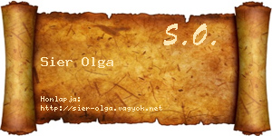 Sier Olga névjegykártya